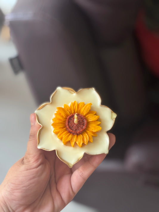 Sunflower Urli Candle