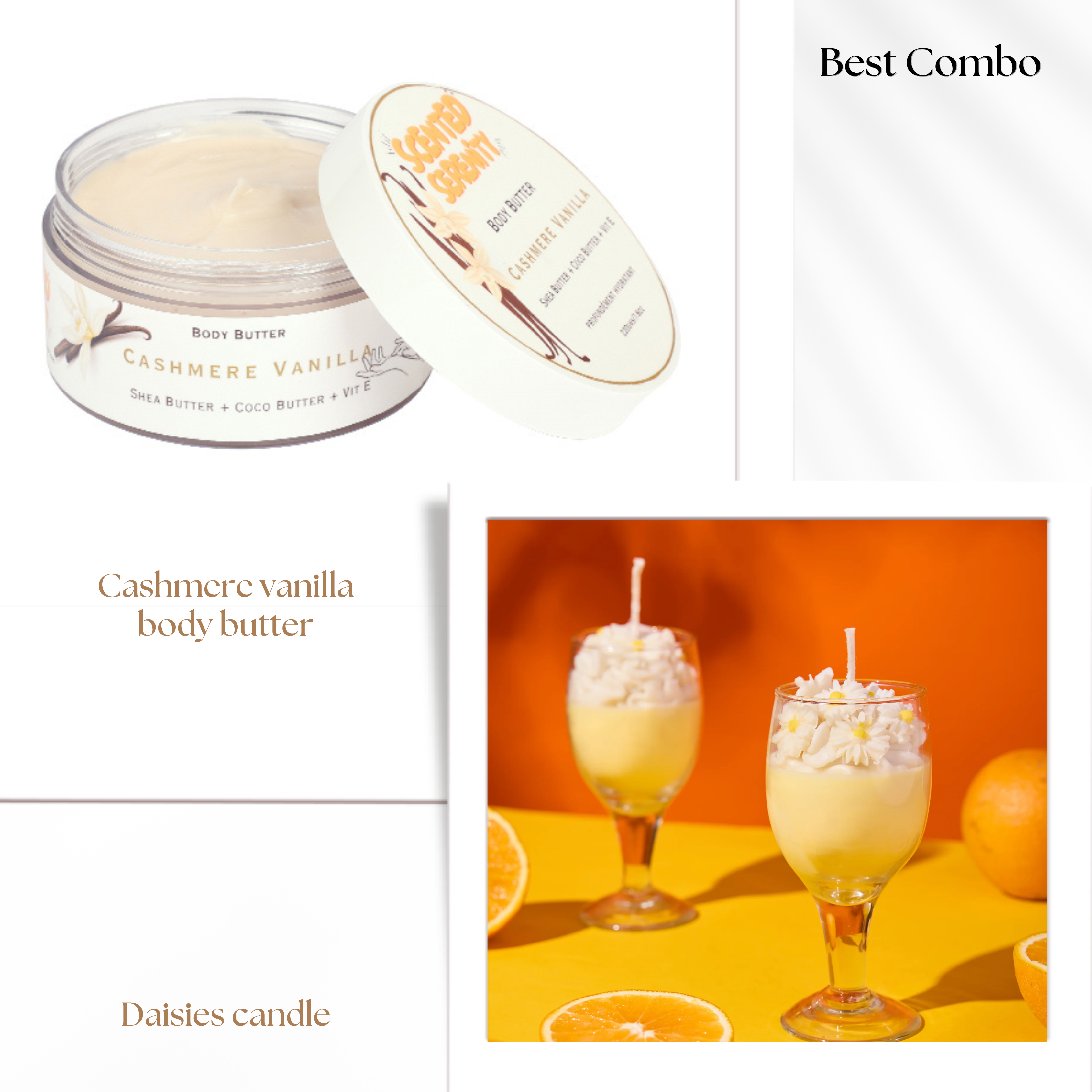 Cashmere Vanilla Body Butter + Daisies Candle