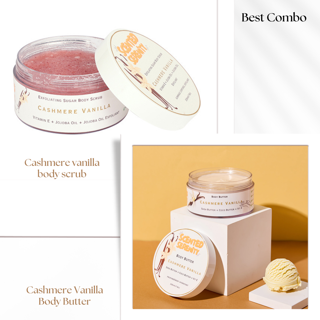 Cashmere Vanilla Body Scrub + Cashmere Vanilla Body Butter
