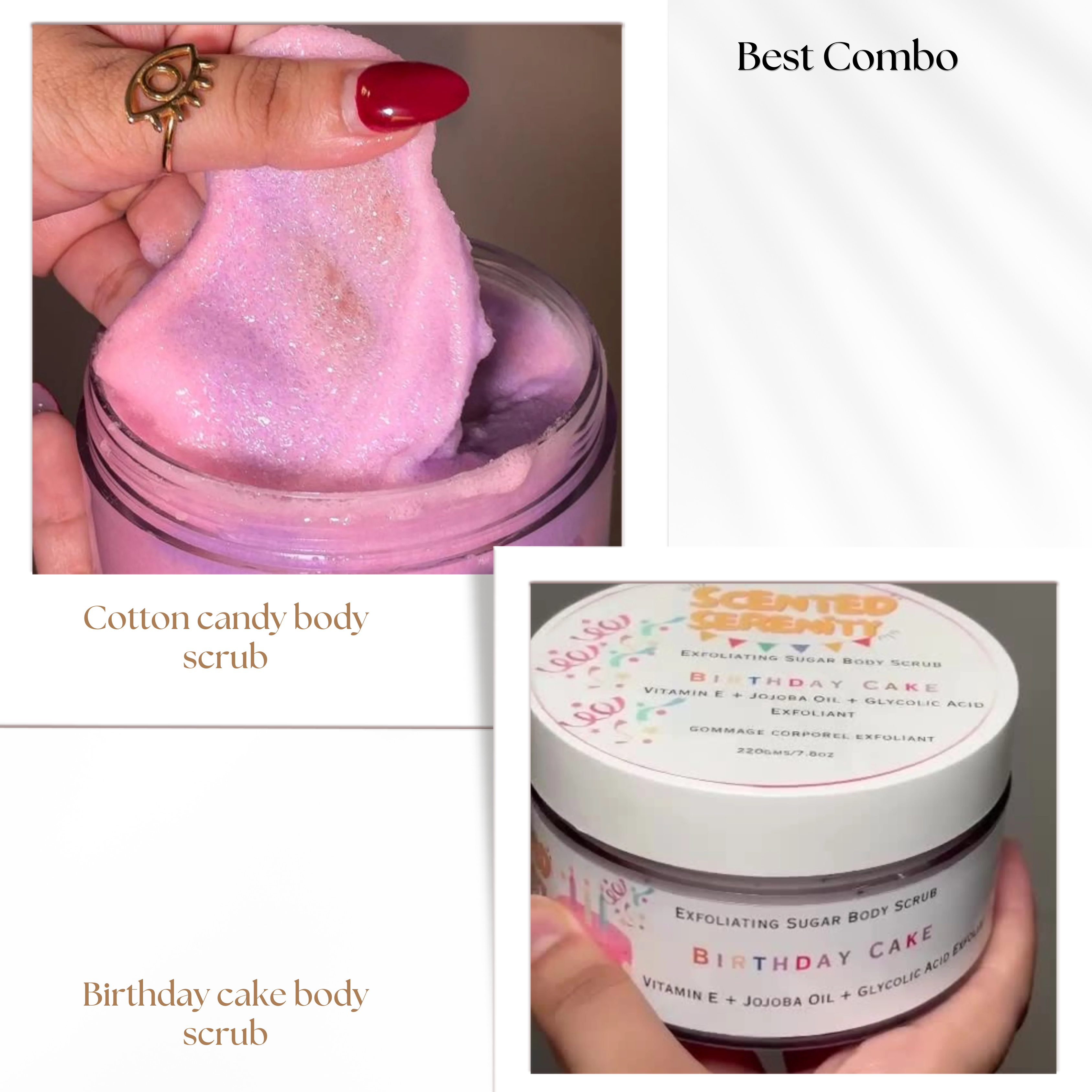 Cotton Candy Body Scrub + Birthday Cake Body Scrub